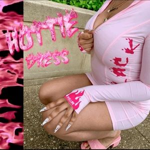 “Hottie” Dress Mini Bodycon Black Dollar Fashion